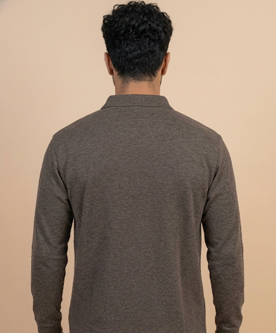 The Heathered Horizon Long-Sleeve Polo
