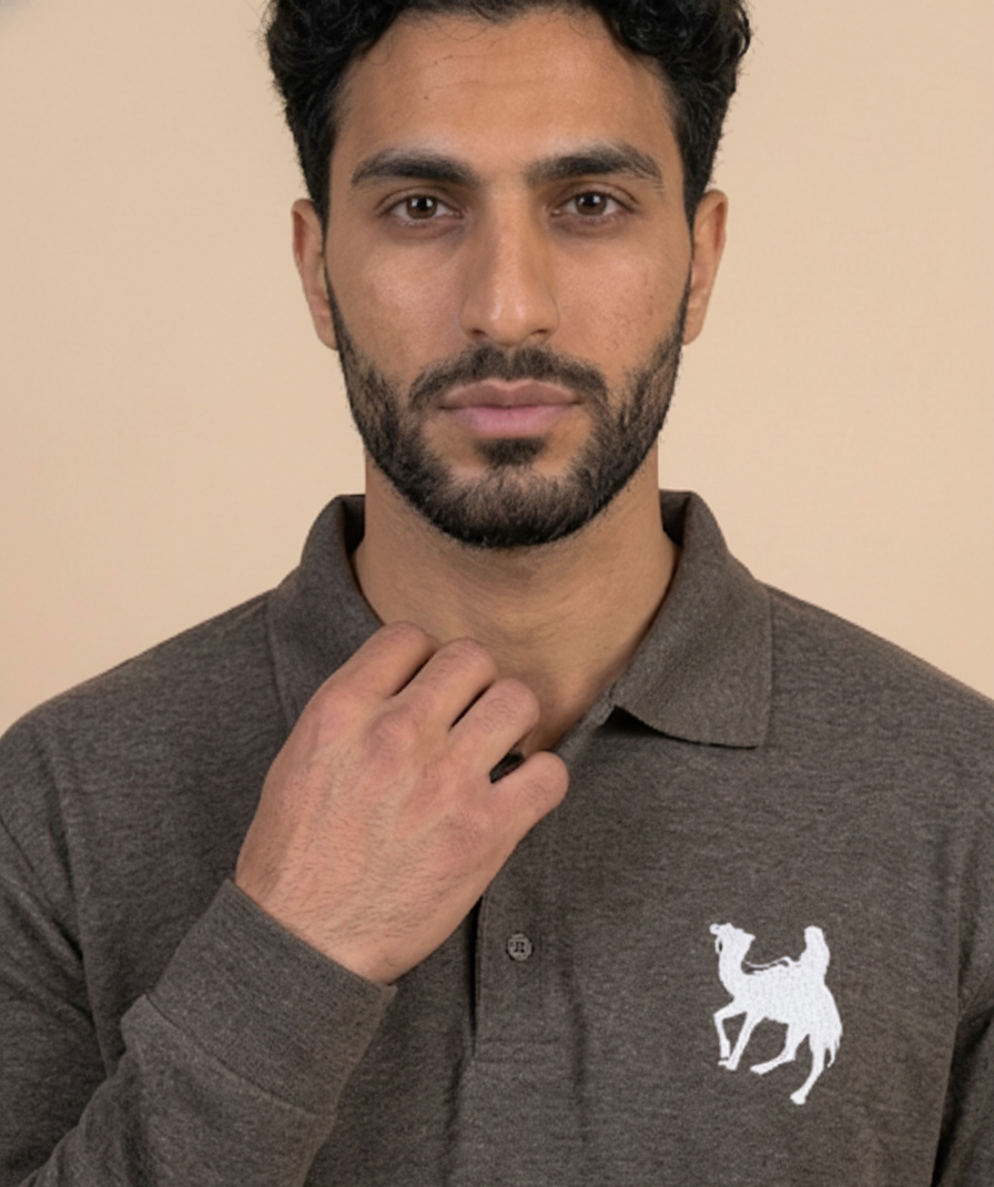 The Heathered Horizon Long-Sleeve Polo