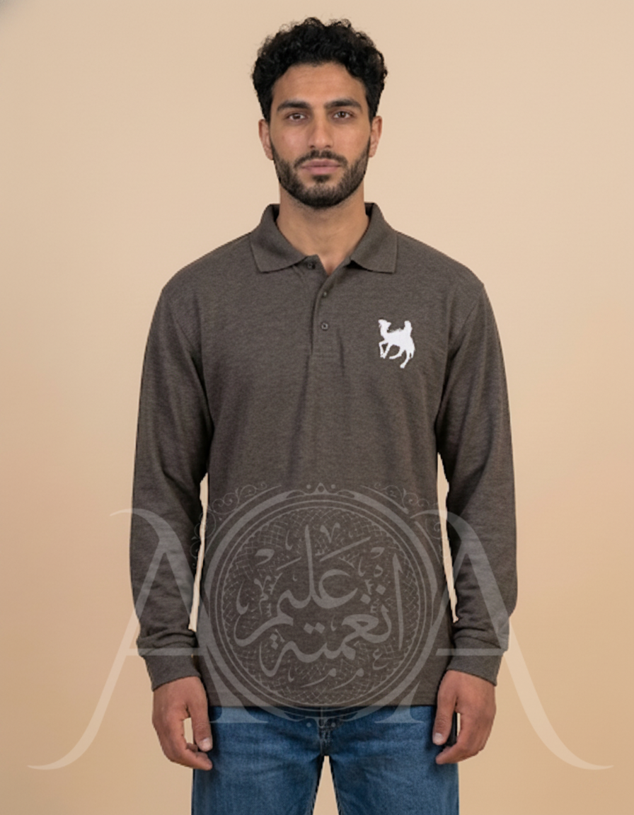 The Heathered Horizon Long-Sleeve Polo