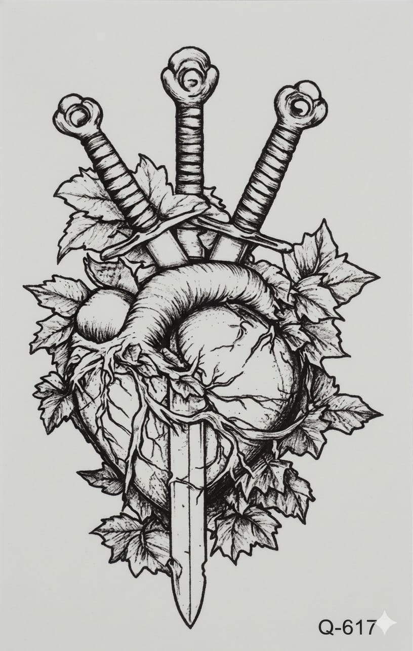 Tattoo - Stabbed Heart - Anumta Alaehim