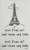 Tattoo - Paris with beautiful Quote - Anumta Alaehim