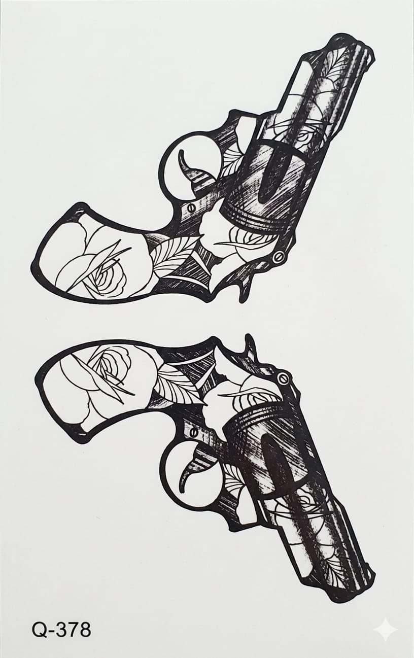 Tattoo - Rose Revolver Gun - Anumta Alaehim